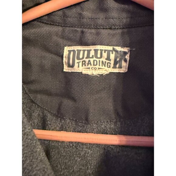 Duluth Trading Co. Jacket Gray Snap Button Fleece Lined Barn Coat Mens S/M - Picture 3 of 16